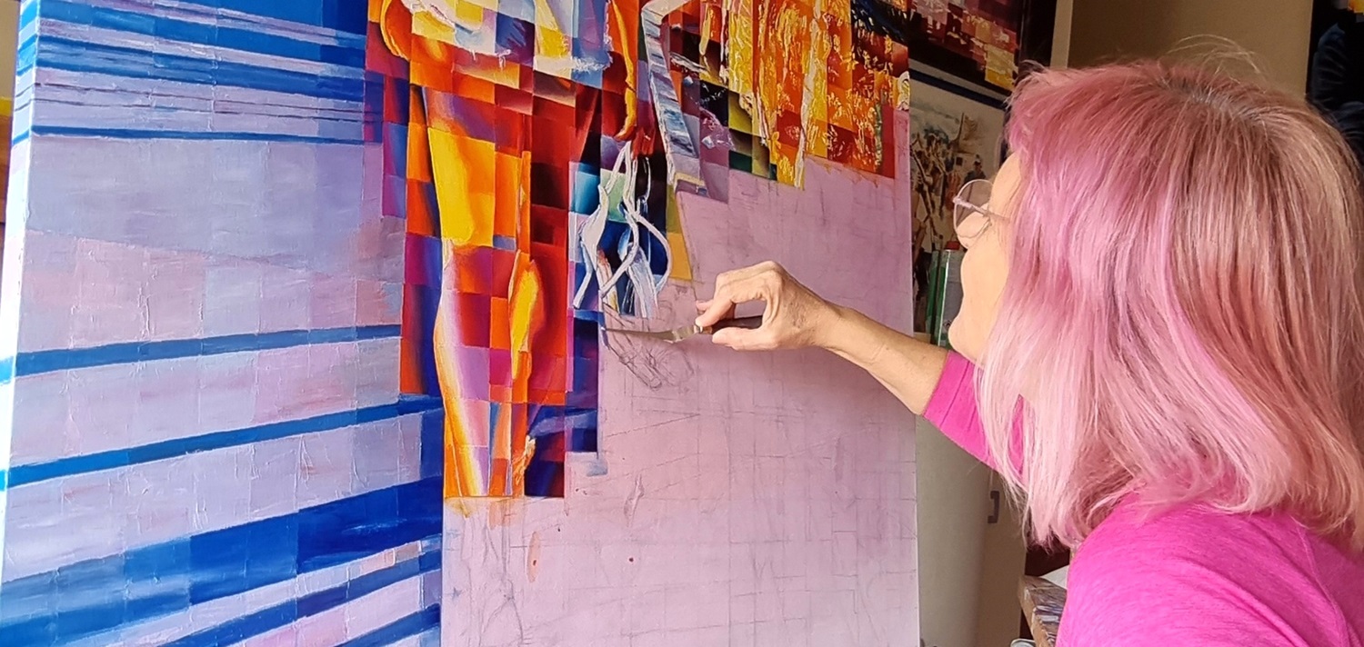 Work-in-Progress-Red-Figure-Cityscape.jpg Work in progress: red female figure on a developing urban background.